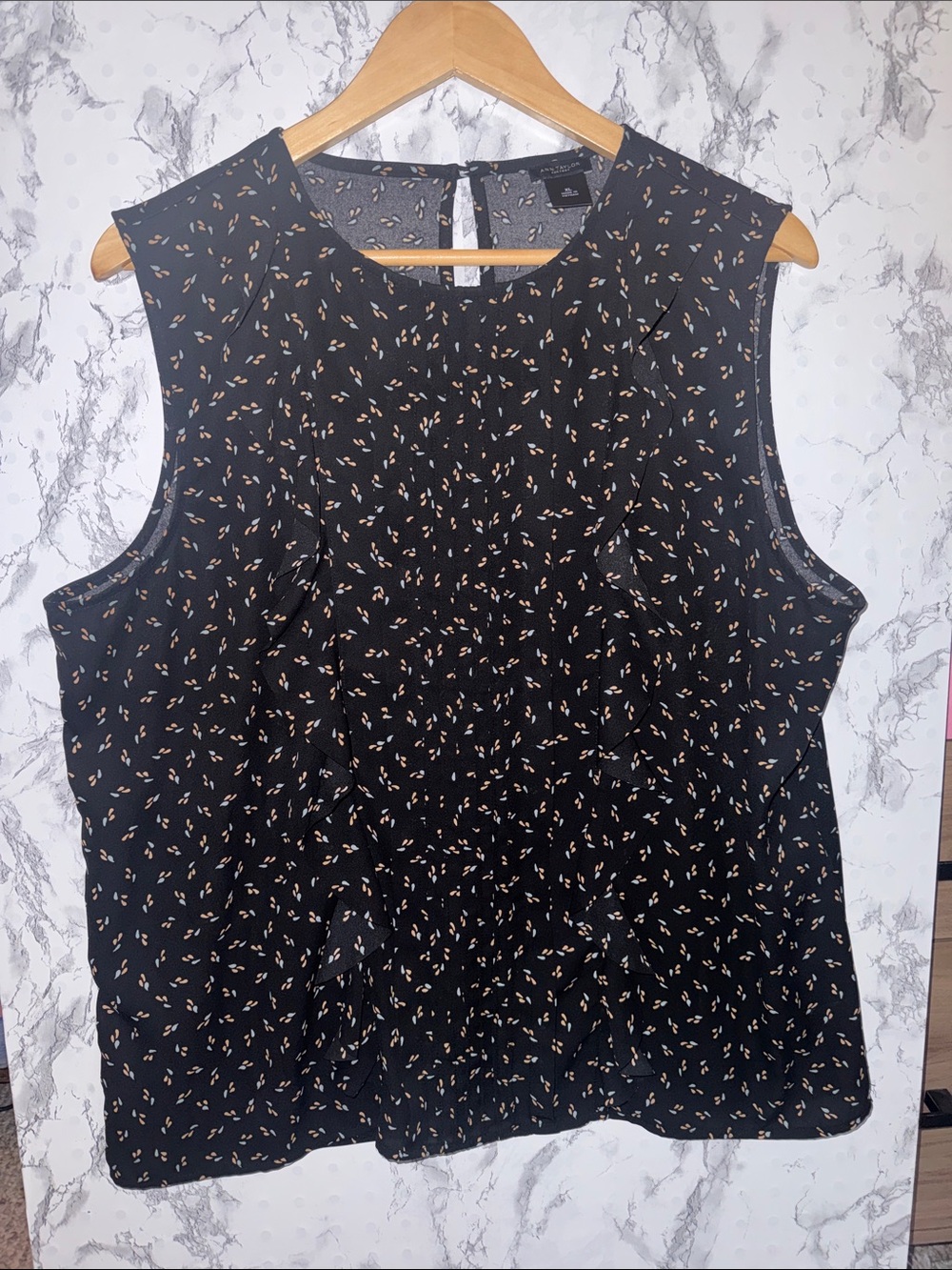Ann Taylor Sleeveless Blouse Black Size XL - Picture 1 of 7